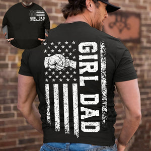 Girl Dad T-shirt Personalized Gift for Father's Day