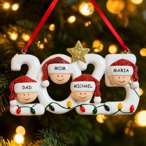 2025 Holiday Family Personalized Christmas Ornament