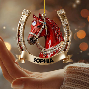 Horse Loving Personalized Christmas Ornament,Gift for Horse Lovers