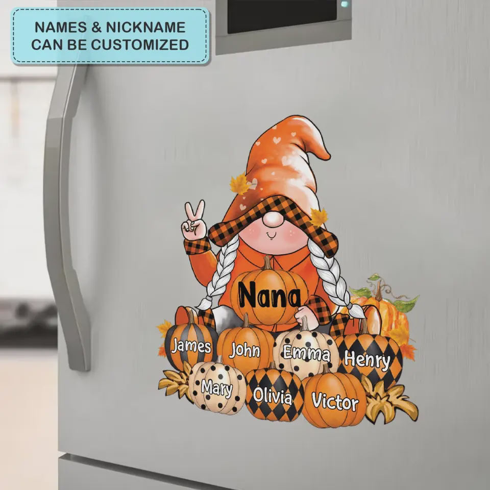 Nana's Pumpkins - Personalized Decal - Halloween, Fall Gift For Grandma, Mom