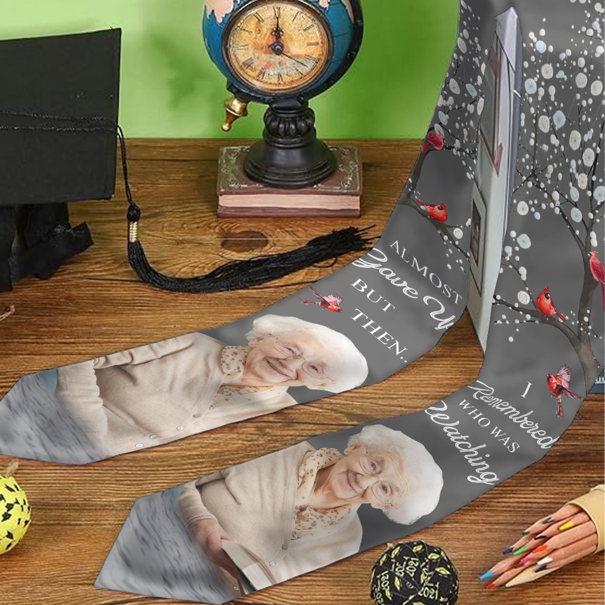 I Almost Gave Up But Then I Remembered Who Was Watching - Personalized Graduation Stole