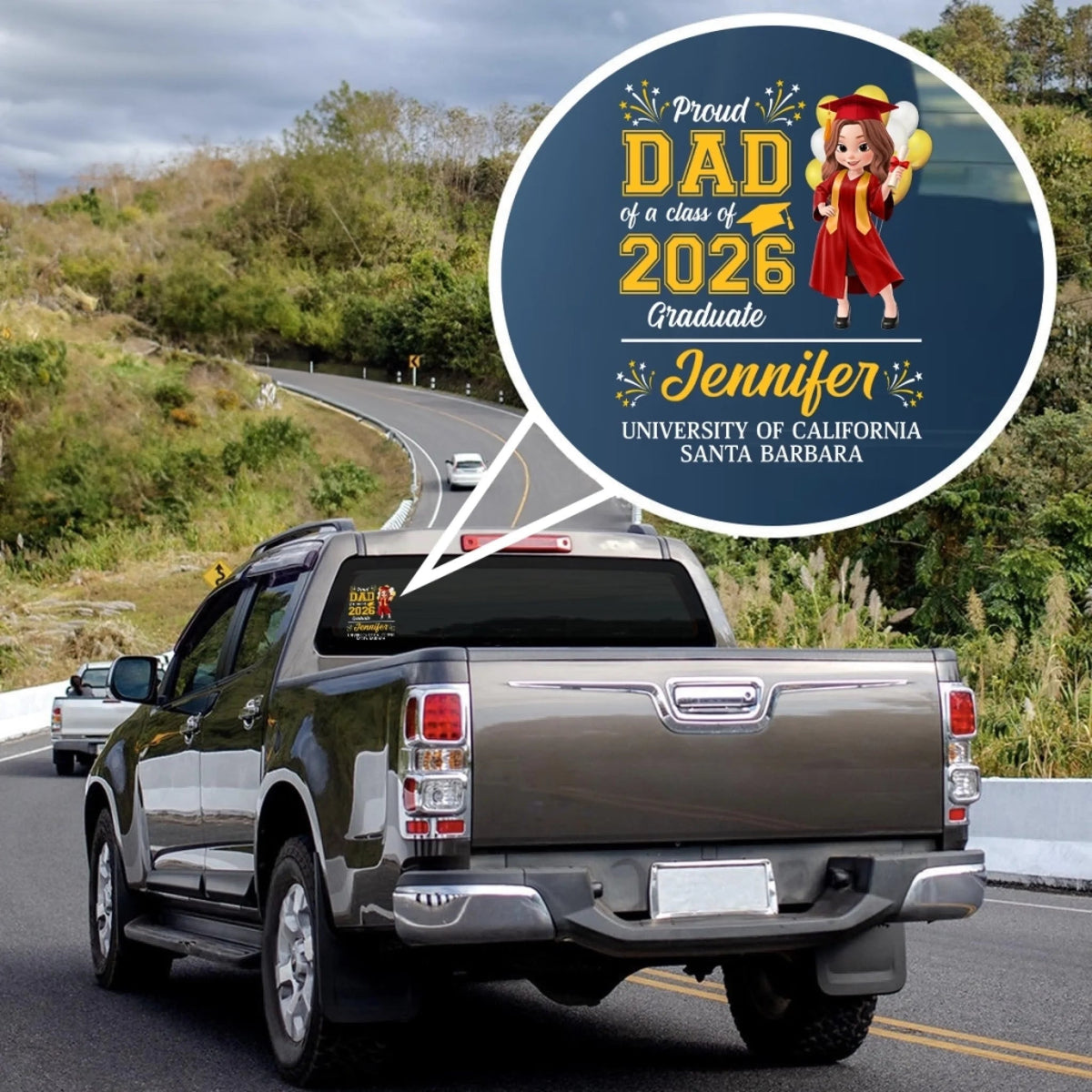 Custom Decal - Personalized Graduation Gifts For Him, Her - Go Where Your Dreams Take You