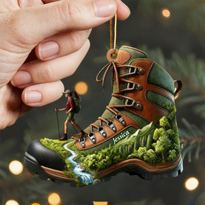 Custom Name Hiking shoes Personalized Ornament,Christmas Gift for Hiking Lovers