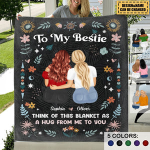 Think Of This Blanket - Gift For Sisters - Personalized Fleece Blanket