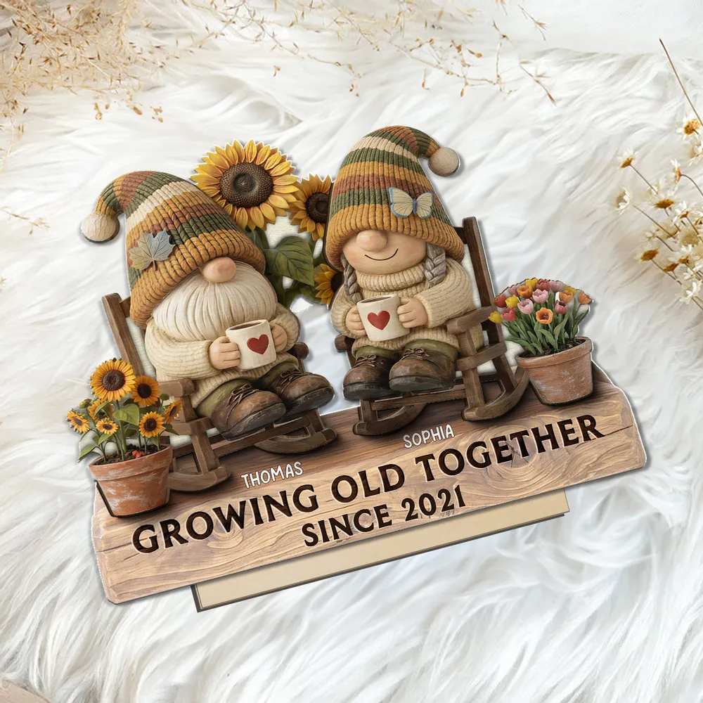 Couple Grow Old Together - Personalized Wooden Plaque - Perfect Valentine's Day Gift For Him, Gift For Her