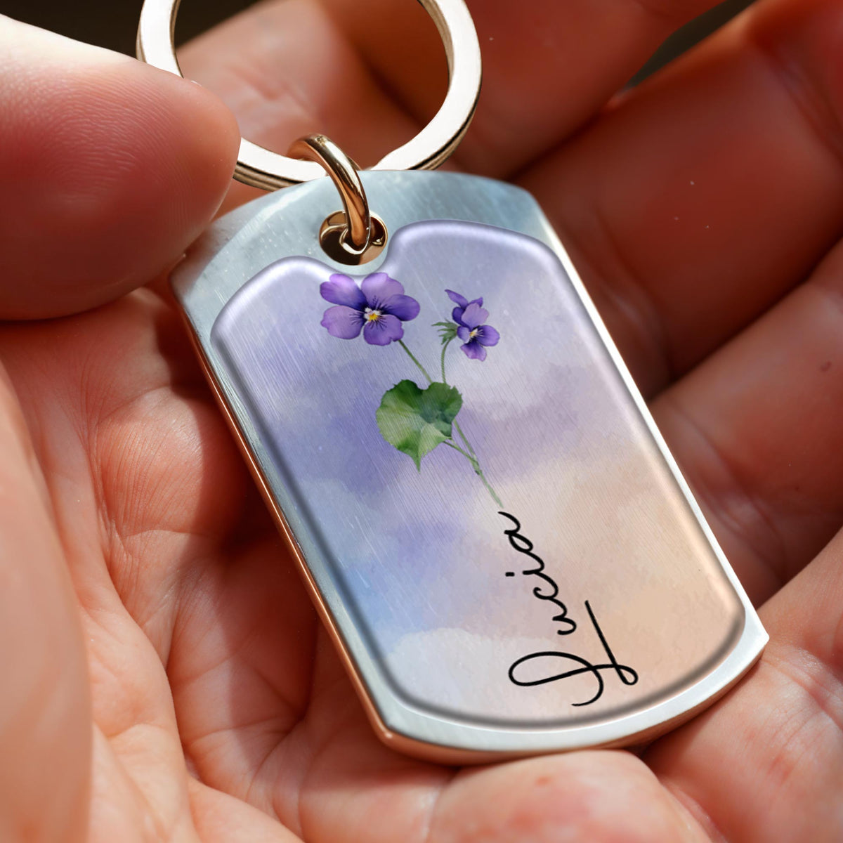 Straighten Your Crown, Queen! - Inspirational Personalized Custom Keychain - Gift For Granddaughters