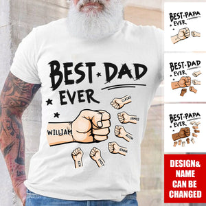 The Best Dad Ever - Family Personalized Pure Cotton T-Shirt