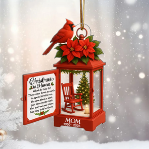Personalized Lantern Memorial Chistmas Acrylic Ornament Sympathy Gift For Loss Of Loved Ones