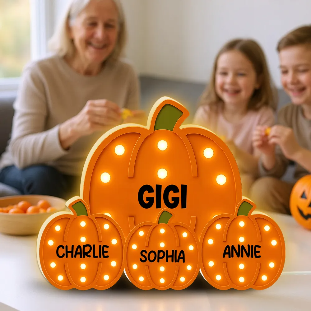 Grandma Little Pumpkins Personalized LED Light Box