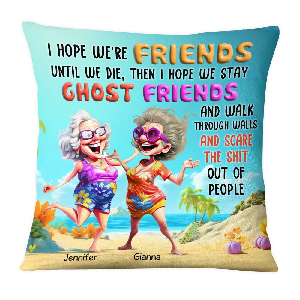 Personalized Gift For Old Friends Sisters Pillow