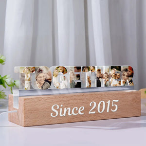 Custom Photo Together Since Year Couple Anniversary - Personalized Custom Shaped LED Light