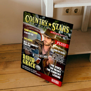 Personalized Country Stars Magazine Cover Canvas, Custom Country Stars Photo Canvas, Cool Gift For Music Lover