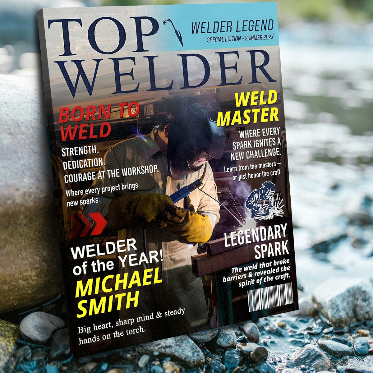 Personalized Welder Magazine Cover, Custom Welding Gift, Welder Dad Gift, Personalized Gift for Welders