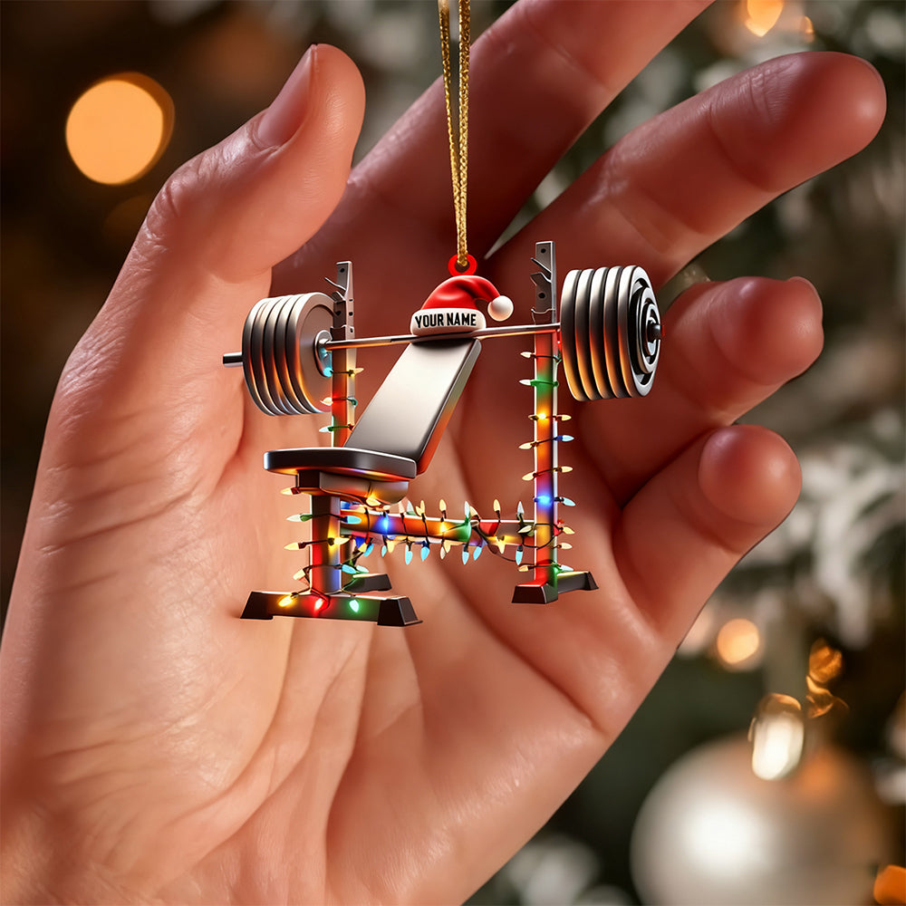 Custom Name Gym Personalized Acrylic Ornament Gymnastics Christmas Gift