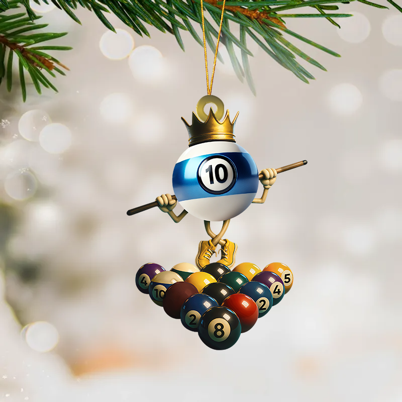 Personalized Kings Of Billiards Christmas Ornament