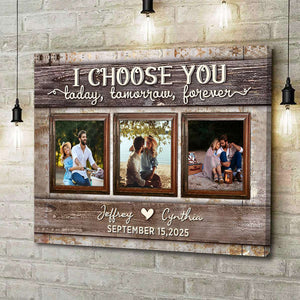 Today and Forever Love Custom Canvas Poster With Pictures For Couple