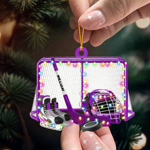 Personalized Ice Hockey Ornament, Gift For Hockey Players