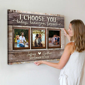 Today and Forever Love Custom Canvas Poster With Pictures For Couple