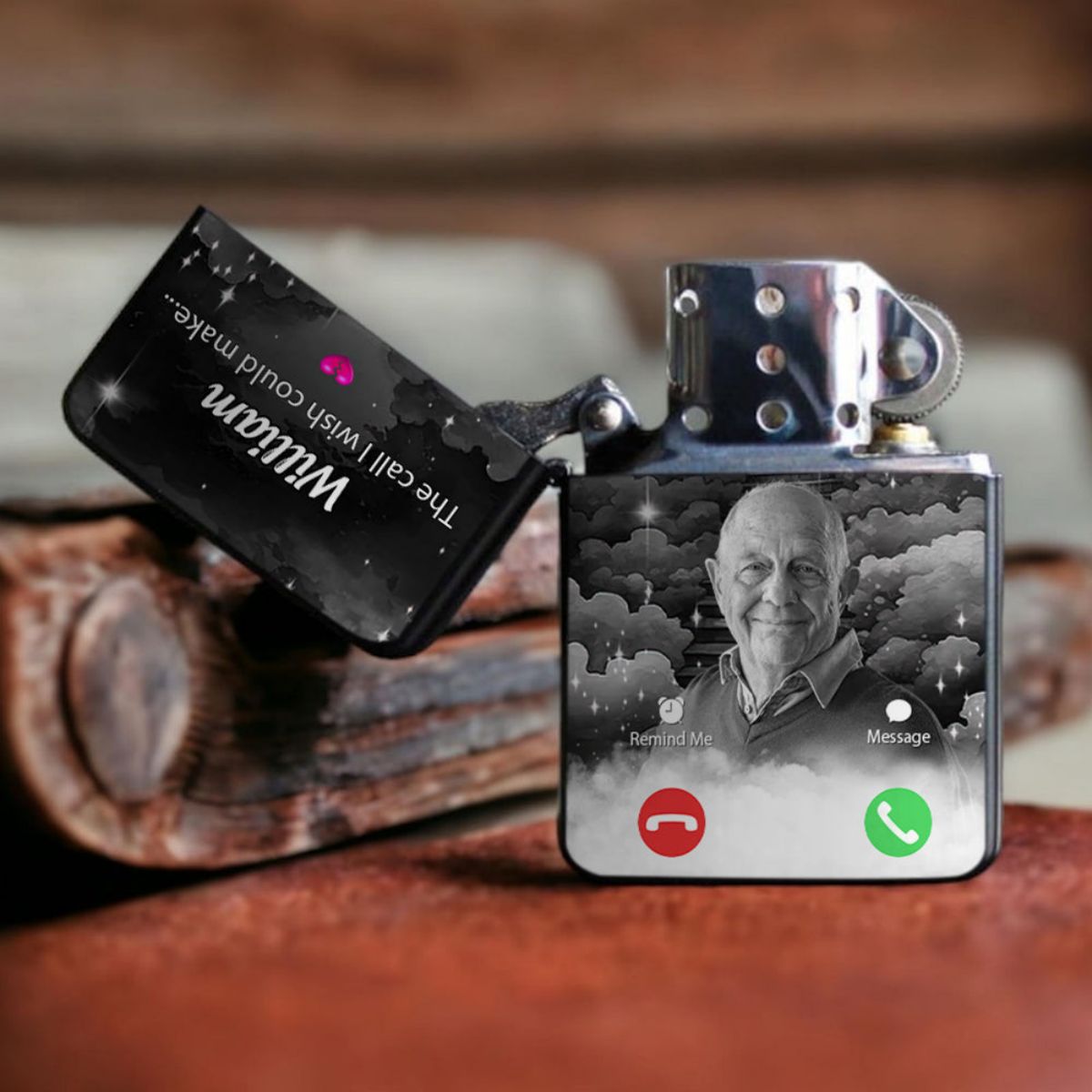 The Call I Wish I Could Make - Personalized Memorial Lighter
