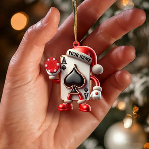 Personalized Poker Home Christmas Ornament