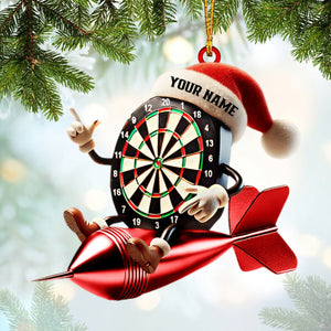 Custom Name Dart Personalized Acrylic Ornament Dart Lover Christmas Gift