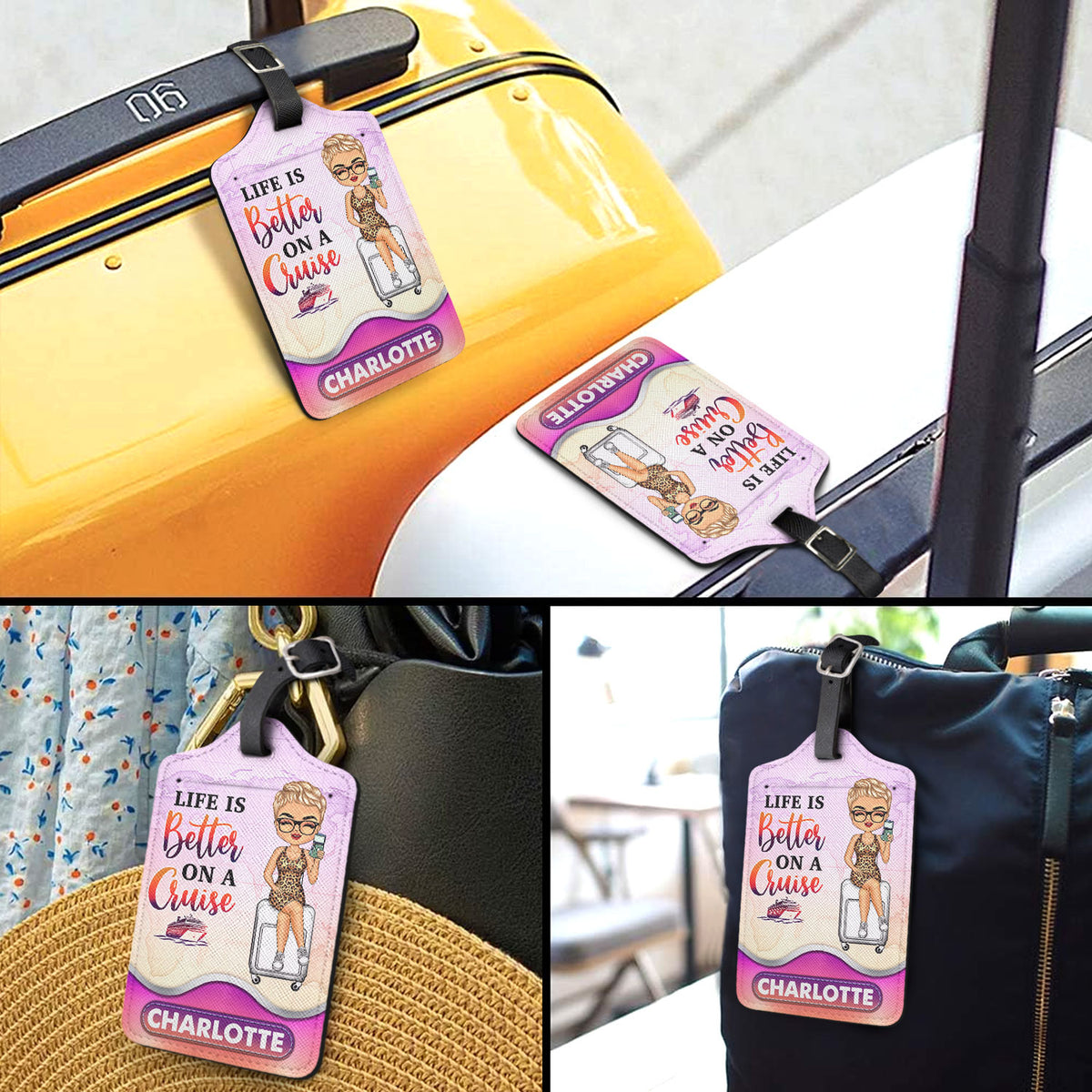 Personalized Luggage Tag - Just A Girl Boy Who Loves Traveling - Birthday Gift For Friends, Vacation Lovers