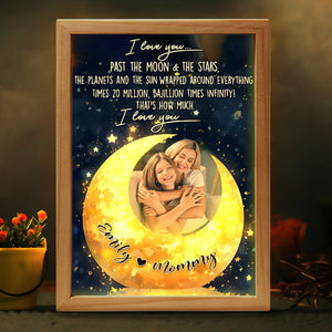 Personalized  I Love You Past The Moon Canvas