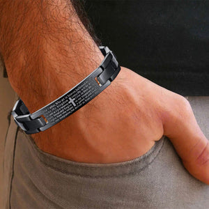 Lord's Prayer Bracelet,Cross Bracelet, Men's Bracelet