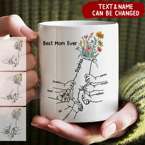 Holding Mom's Hand - Personalized Mug