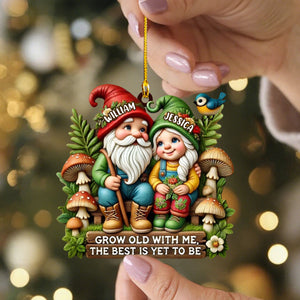 Grow Old With Me - Couples Personalized Custom Acrylic Ornament - Gift For Grandparents