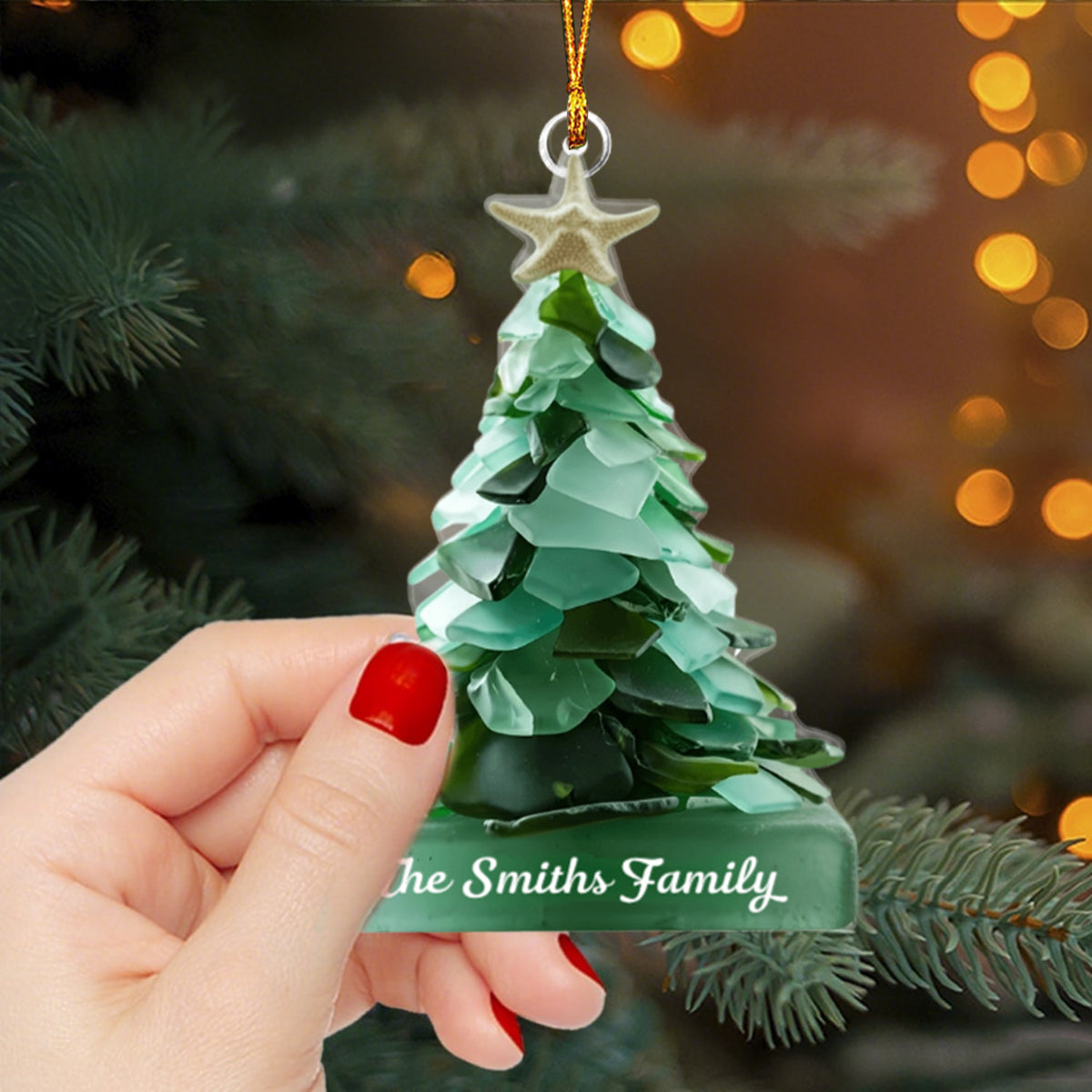 Small Christmas Tree - Personalized Family Ornament