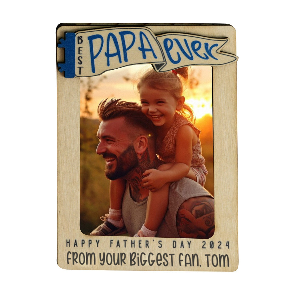Personalized Photo Dad Car Visor Clip Father's Day Gift ,Dad Photo Frame