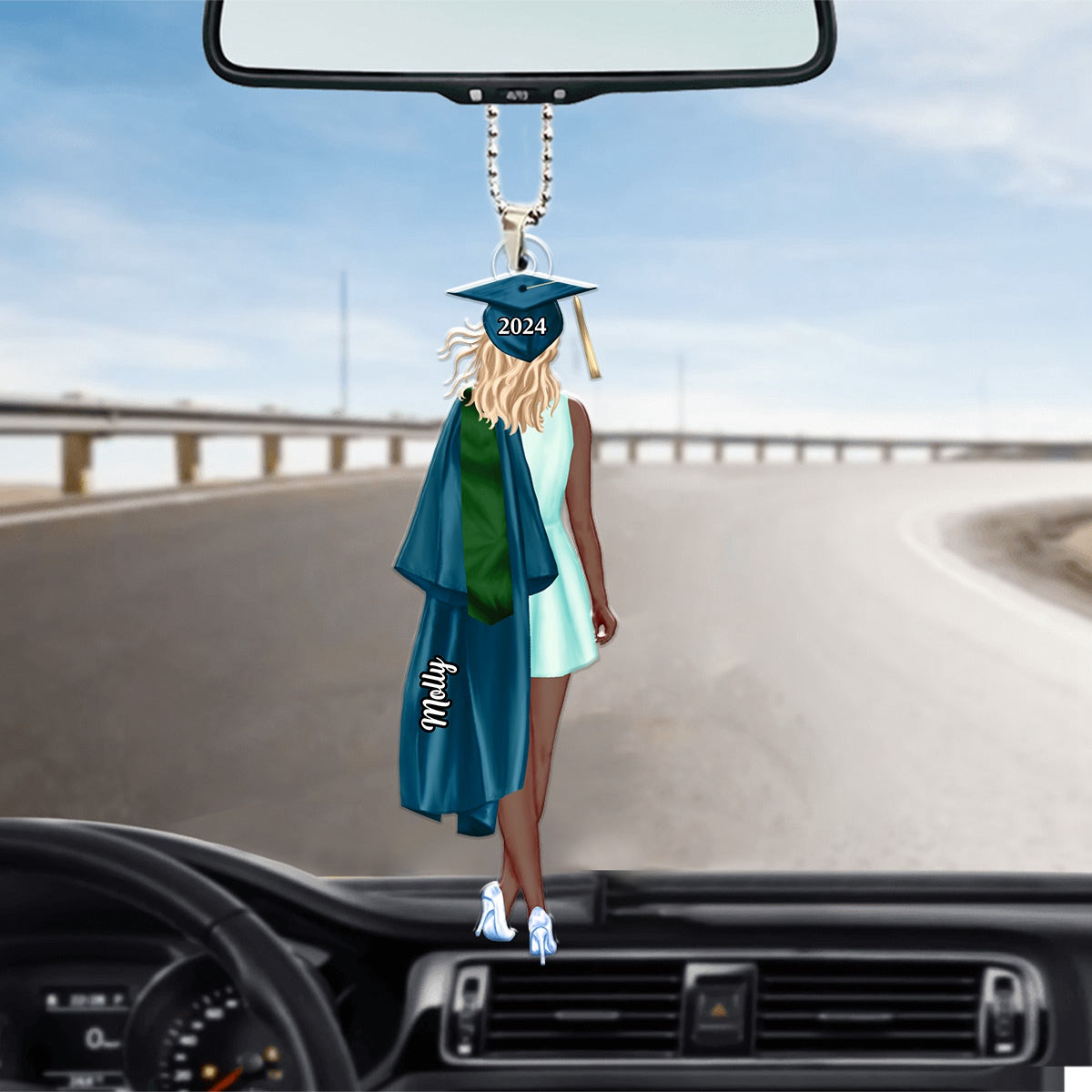 Class Of 2024 Senior Back View Graduation Personalized Acrylic Ornament