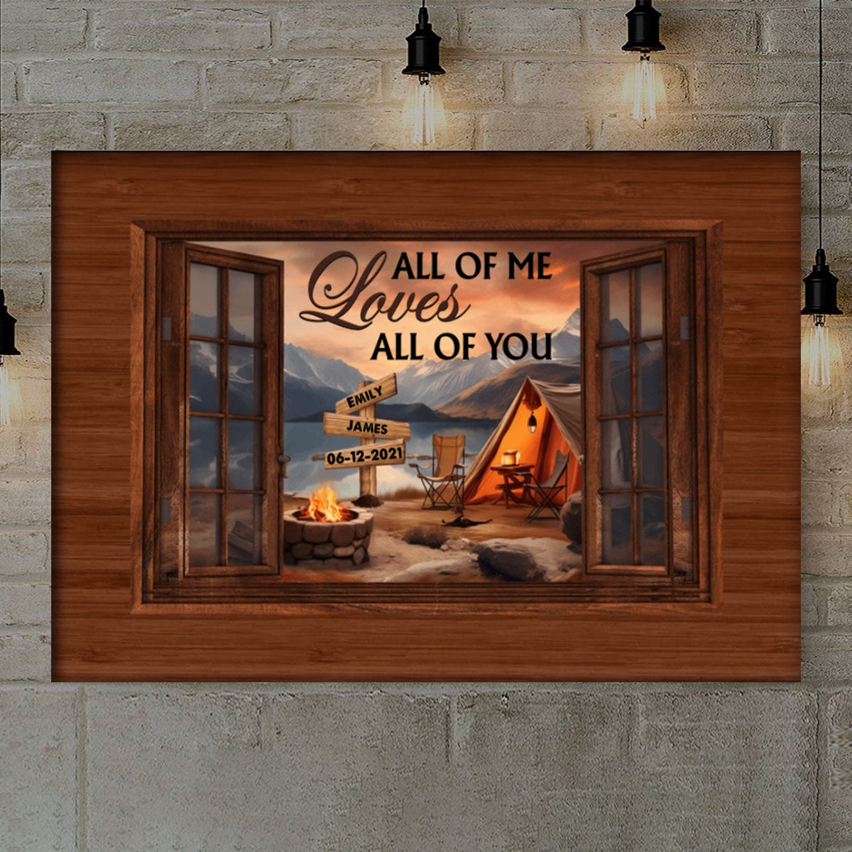 My Favorite Place In All The World Is Next To You Personalized Canvas