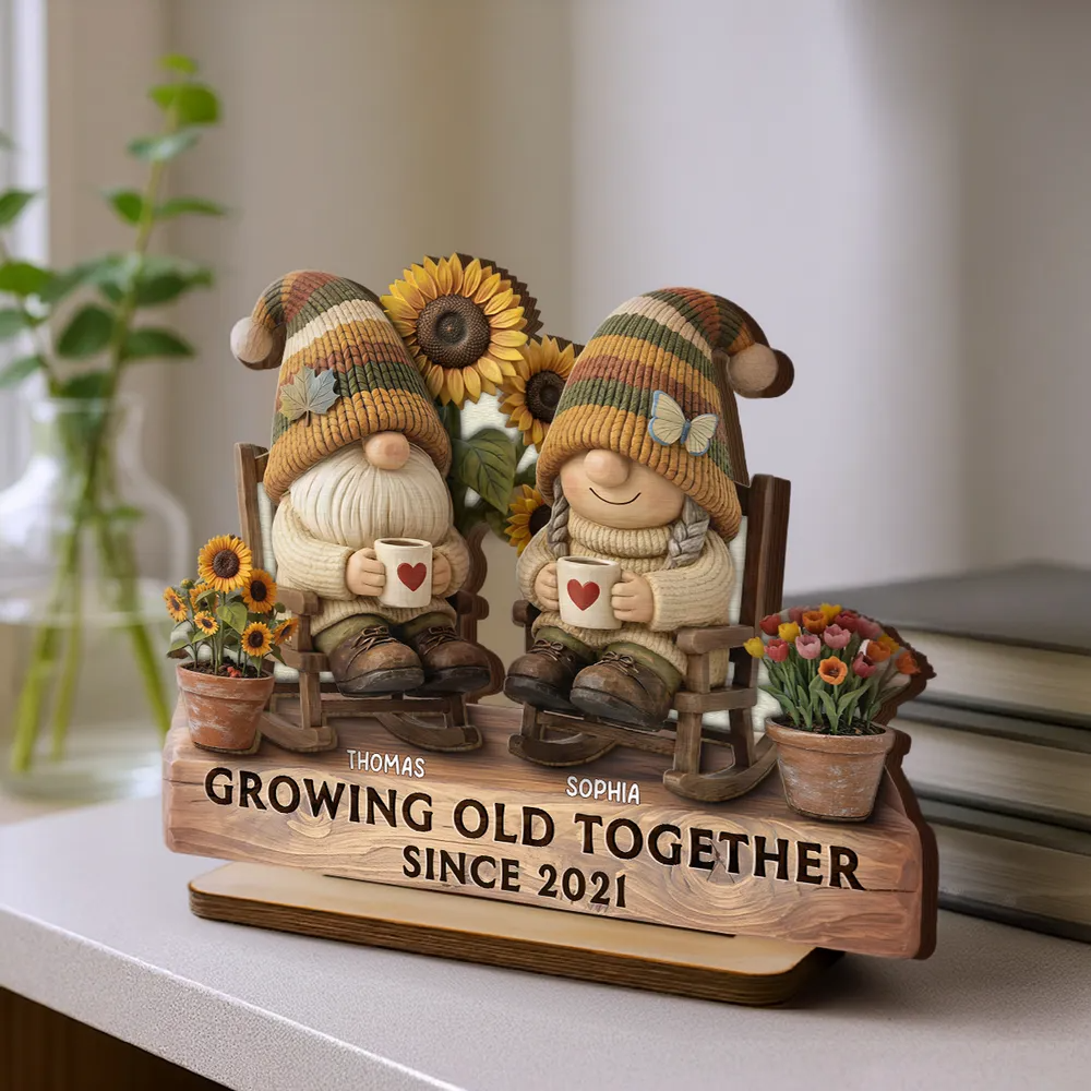 Couple Grow Old Together - Personalized Wooden Plaque - Perfect Valentine's Day Gift For Him, Gift For Her