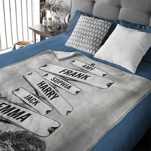 Where Love Never Ends - Family Personalized Custom Vertical Blanket- Gift For Family Members