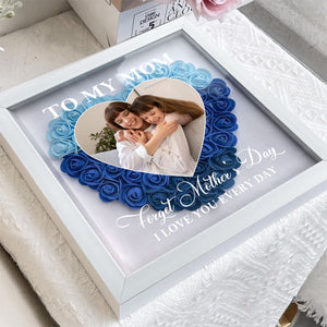 Personalized  I Love You Every Day Flower Shadow Box Gift for Mom