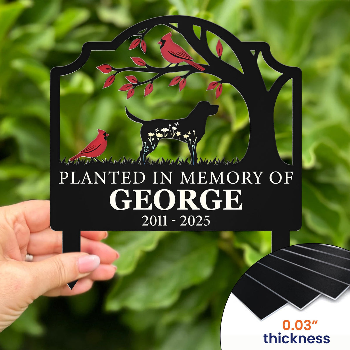 Where Memories Blossom Forever - Personalized Metal Garden Stake