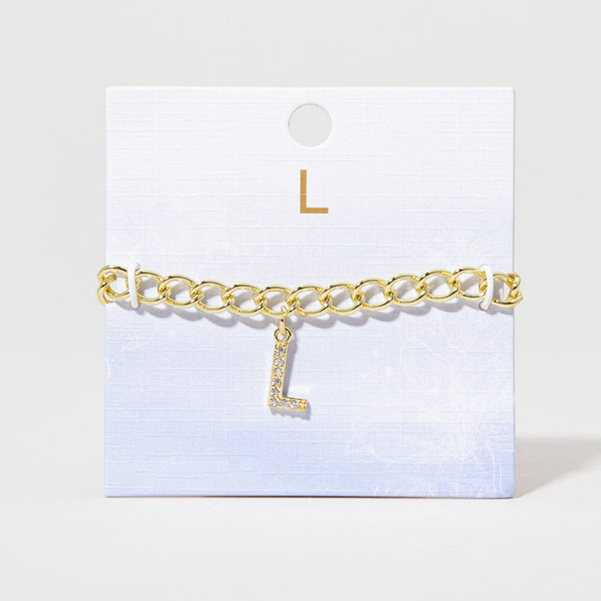 Curb link Initial Anklet