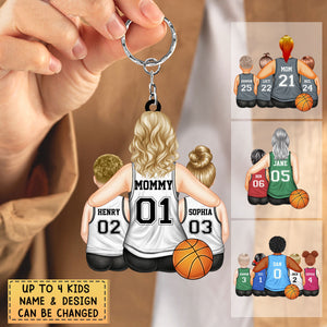 Personalized Basketball Mom Acrylic Keychain-Gift For Sport Mom