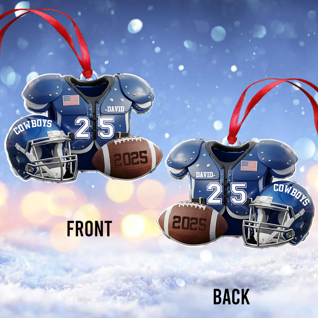 Football Season - Personalized Football Ornament