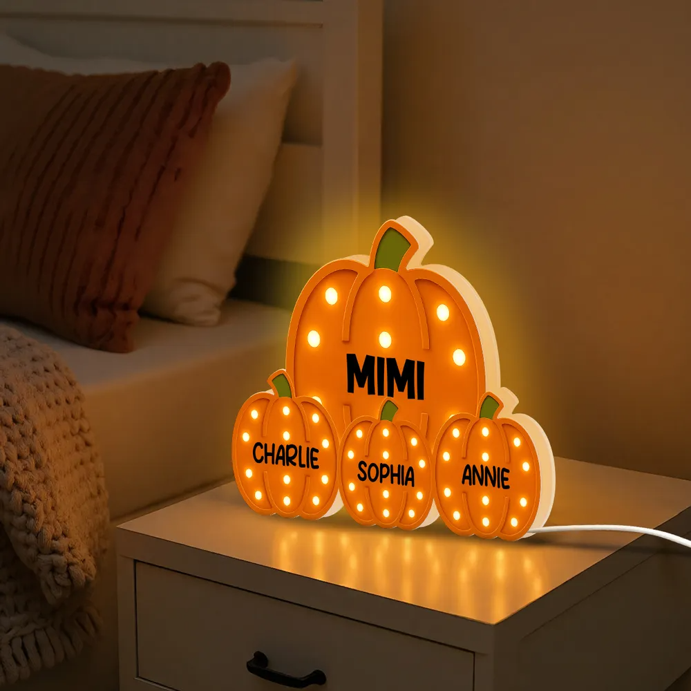 Grandma Little Pumpkins Personalized LED Light Box