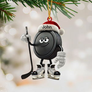 Personalized Name Ice Hockey Ornament Christmas Gift