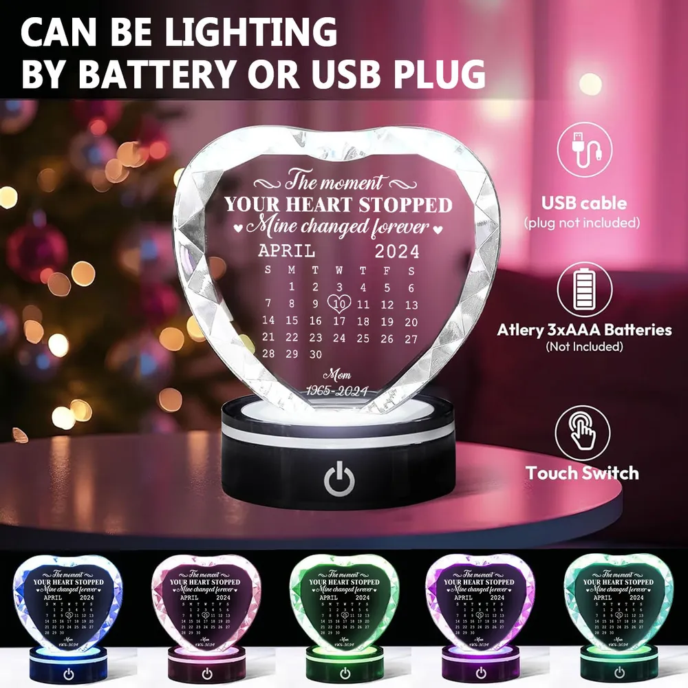 The Moment - Personalized Crystal Led Light