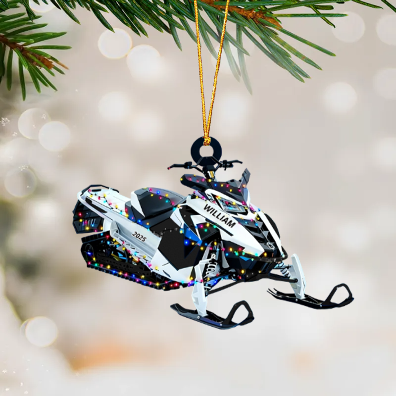 Personalized Snowmobile Ornament Gift for Snowmobile Lovers