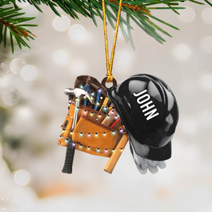Personalized Ironworker Acrylic Christmas Ornament, Gift For Iron Worker
