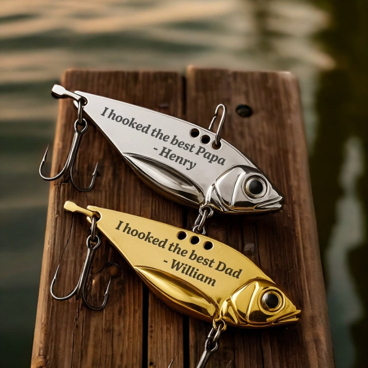 Best Catch Of My Life - Family Personalized Custom Engraved Fishing Lure For Dad