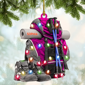 Personalized Hiking Bag Christmas Ornament Keepsake Gift For Camper