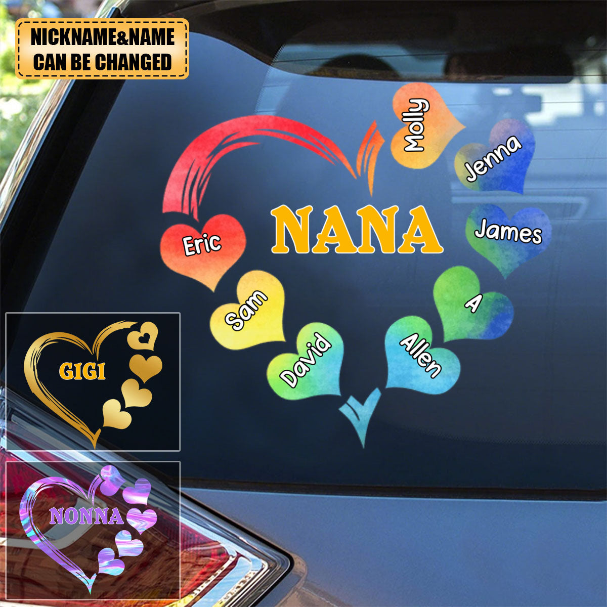 Personalized Grandma Mom Sweet Heart Decal