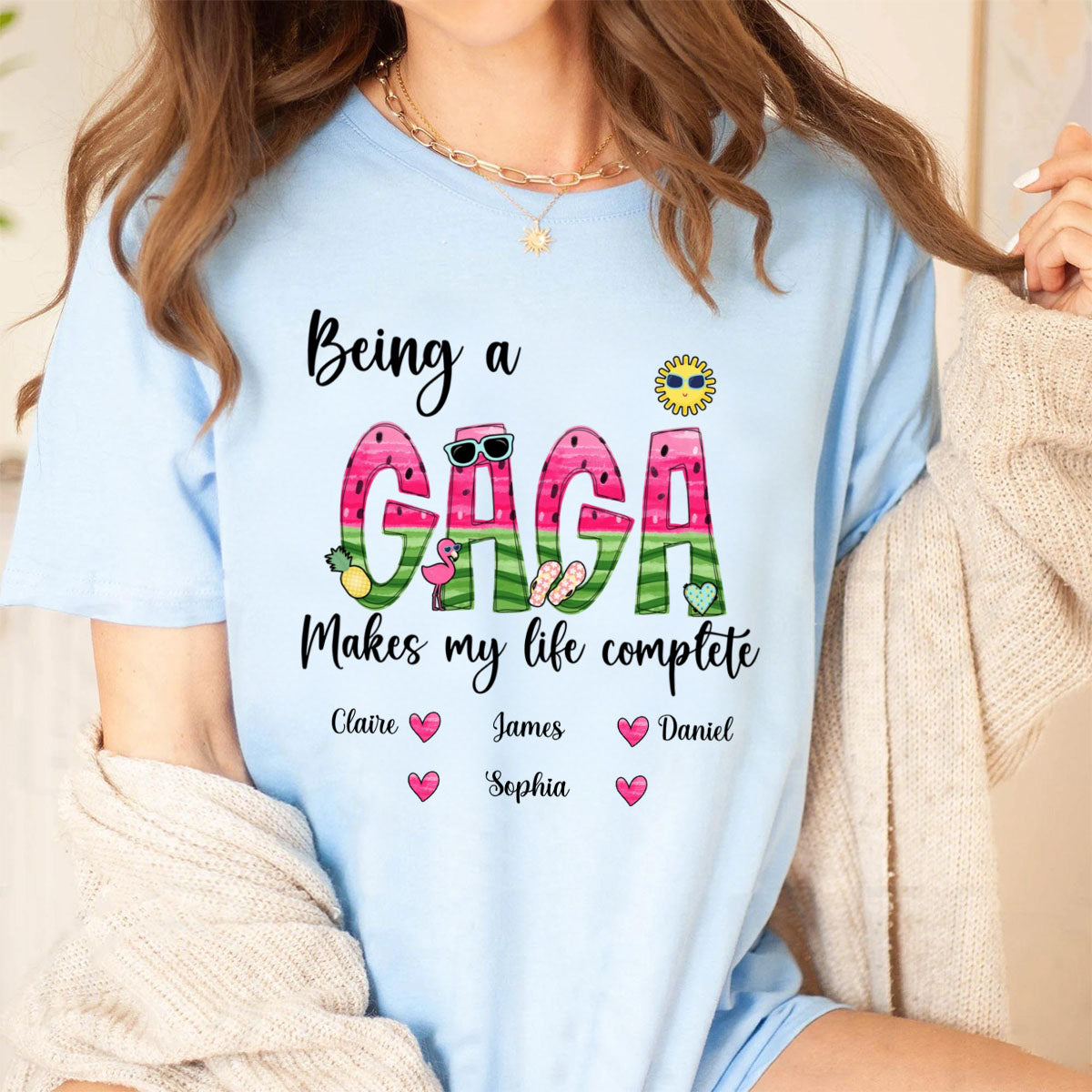Custom Being A Mimi Makes My Life Complete Watermelon T-Shirt